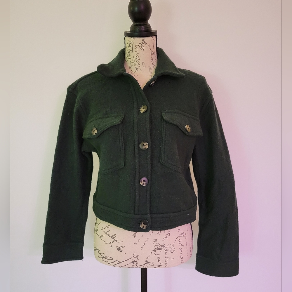 Wilfred Free The Ganna Cropped Shirt Jacket Size M